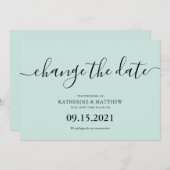 Save The Date Mariage reprogrammé pour la typographie de pinceau (Devant / Derrière)