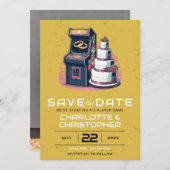 Save The Date Mariage Retro Arcade (Devant / Derrière)