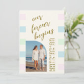 Save The Date Mariage rétro Cabana (Debout devant)