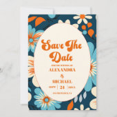 Save The Date Mariage Rétro des Années 70 (Devant)