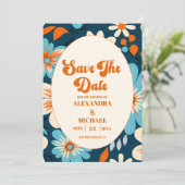 Save The Date Mariage Rétro des Années 70 (Debout devant)
