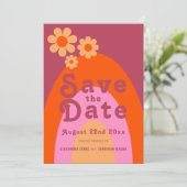 Save The Date Mariage Rétro Moderne (Debout devant)
