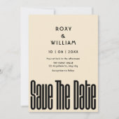 Save The Date Mariage Rétro Moderne (Devant)