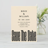 Save The Date Mariage Rétro Moderne (Debout devant)