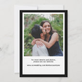 Save The Date Mariage rétro noir et blanc (Dos)