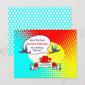 Save The Date Mariage Rétro Rockabilly (Devant / Derrière)