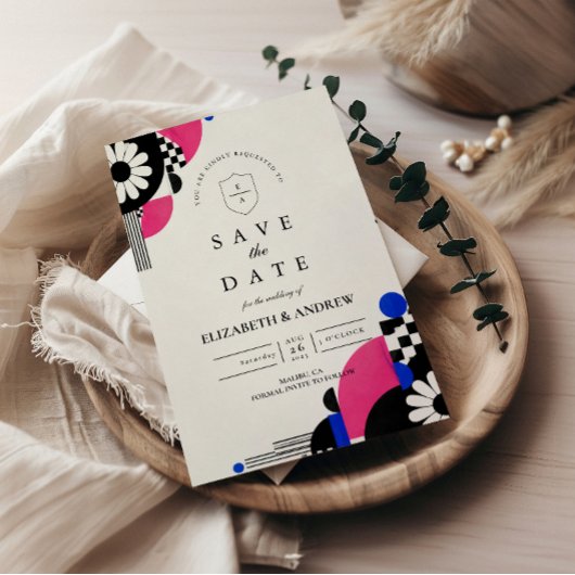Save The Date Mariage Rétro Romantique des Années 60