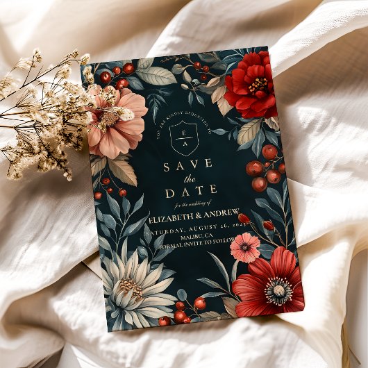 Save The Date Mariage roman victorien foncé