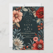 Save The Date Mariage roman victorien foncé (Devant)