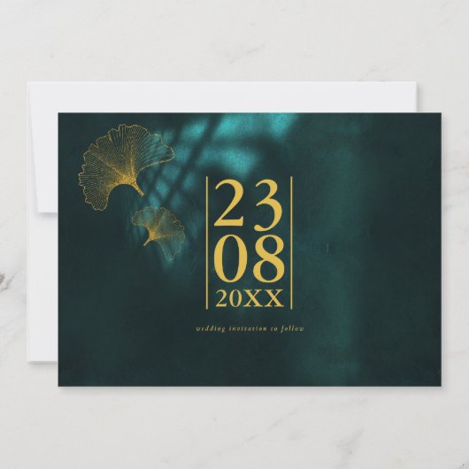 Save The Date Mariage Romance V2H Emerald Green ID881 (Dos)