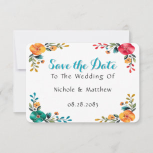 Save The Date Mariage romancier peint