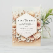 Save The Date Mariage romantique à la plage imprimable (Debout devant)