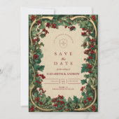 Save The Date Mariage Romantique à l'Ivy Rustique (Devant)