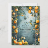 Save The Date Mariage Romantique au Jardin de Citrons (Devant)