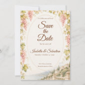 Save The Date Mariage Romantique au Vignoble (Devant)