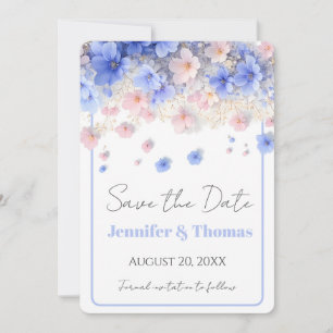 Save The Date Mariage romantique aux fleurs sauvages Cottagecore