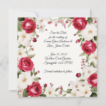 Mariage romantique aux roses rouges et muguet de m