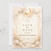 Save The Date Mariage Romantique Céleste Intemporel (Devant)