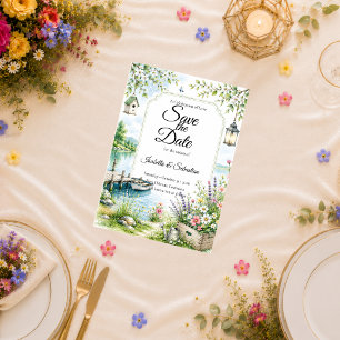 Save The Date Mariage Romantique dans un Cottage Fantaisiste au 