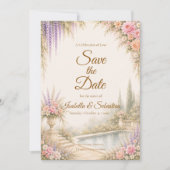 Save The Date Mariage Romantique dans un Jardin (Devant)
