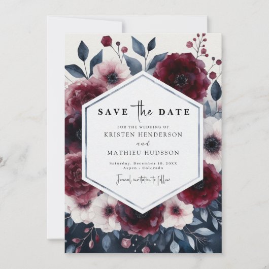 Save The Date Mariage romantique de Bourgogne (Devant)