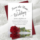 Save The Date Mariage romantique de la Rose rouge