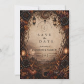 Save The Date Mariage Romantique de Rêve d'Automne (Devant)
