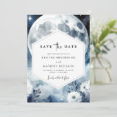 Save The Date Mariage romantique de Terre Lune (Debout devant)