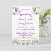 Save The Date Mariage Romantique Fleur de Syringa d'Été (Debout devant)