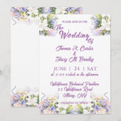 Save The Date Mariage Romantique Fleur de Syringa d'Été (Devant / Derrière)