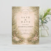 Save The Date Mariage Romantique Forêt de Bois (Debout devant)