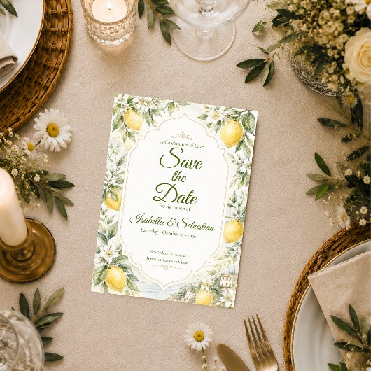 Save The Date Mariage romantique méditerranéen