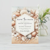 Save The Date Mariage romantique minimal sur la plage (Debout devant)