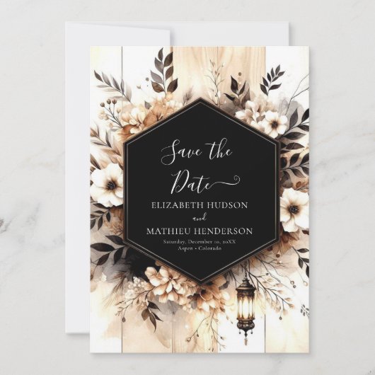 Save The Date Mariage romantique moderne (Devant)