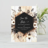 Save The Date Mariage romantique moderne (Debout devant)