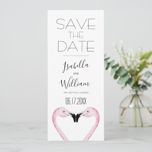 Save The Date Mariage romantique Palm Enregistrer la date Invita (Debout devant)