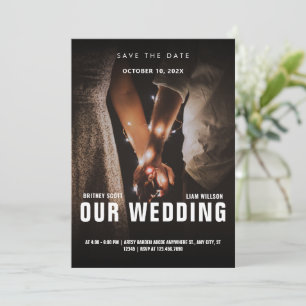 Save The Date Mariage romantique photo minimaliste 