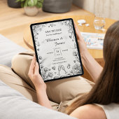 Save The Date Mariage Romantique Rustique Dessiné à la Main