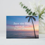 Save The Date Mariage romantique sur la plage de coucher de sole (Debout devant)