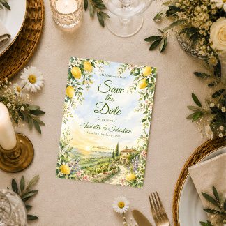 Save The Date Mariage romantique toscan