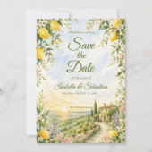 Save The Date Mariage romantique toscan (Devant)