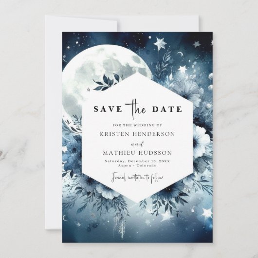 Save The Date Mariage romantique unique (Devant)