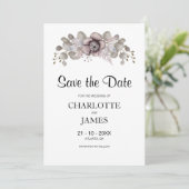 Save The Date Mariage rose (Debout devant)