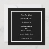 Save The Date Mariage Rose blanche Enregistrer la date Invitatio (Dos)