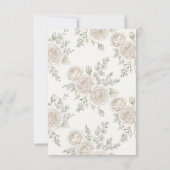 Save The Date Mariage Rose Blanche Eucalyptus (Dos)