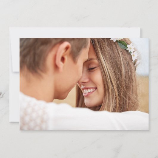 Save The Date Mariage rose classique moderne Sauvez La Date (Dos)