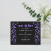 Save The Date Mariage Rose élégant gothique (Debout devant)
