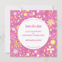 Mariage rose floral moderne