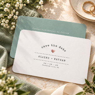 Save The Date Mariage Rose Gold Minimaliste Moderne sur Fond Ver