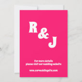 Save The Date Mariage Rose Groovy Bon Moments (Dos)